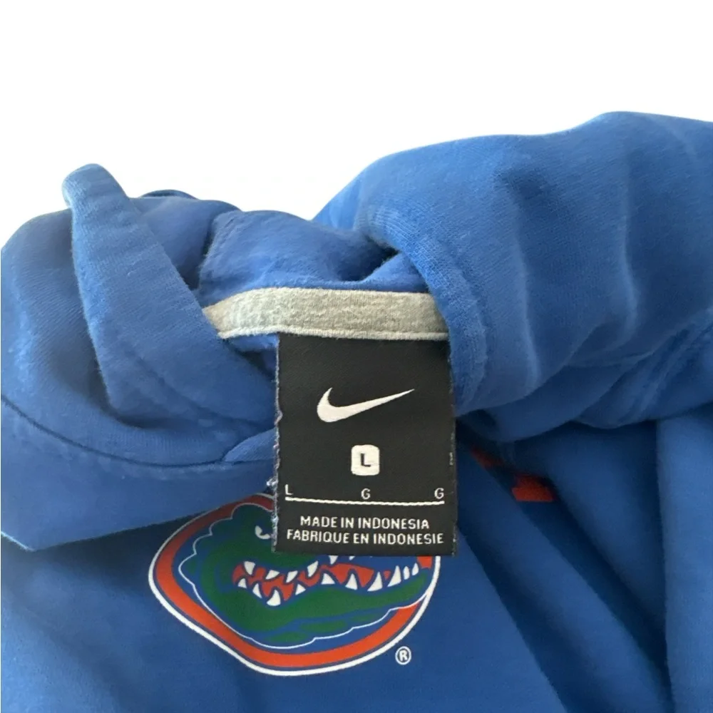 Nike Florida Gators Youth Boys Hoodie Size Large Blue‎ & Orange Gator Football
